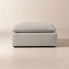 Lumin Grey Performance Fabric Ottoman 1 Lumin Grey Performance Fabric Ottoman -Nesto Store LuminGyPrfFbcOttomanSHF23