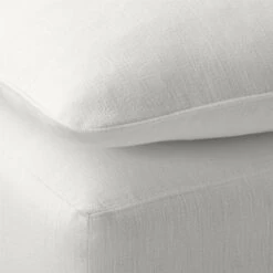 Lumin 4-Piece Modular Snow White Performance Fabric Sectional Sofa -Nesto Store LuminWtPrfFbcOttomanAVSSF23