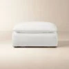 Lumin Snow White Performance Fabric Ottoman