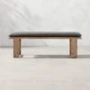 Lupine Teak Outdoor Dining Bench With Sunbrella ® Cushion
