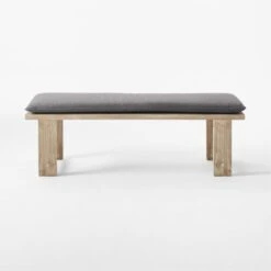 Lupine Teak Outdoor Dining Bench With Sunbrella ® Cushion -Nesto Store LupineDiningBenchSOSSS22