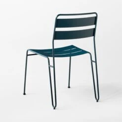 Luther Teal Metal Outdoor Dining Chair -Nesto Store LutherTealDiningChair3QBSSS23