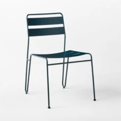 Luther Teal Metal Outdoor Dining Chair -Nesto Store LutherTealDiningChair3QSSS23