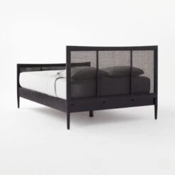 Maeve Black Cane Queen Bed -Nesto Store MaeveBlackQueenBed3QBSSF21