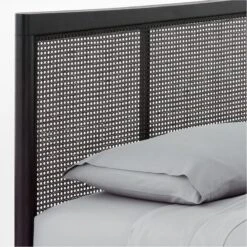 Maeve Black Cane Queen Bed -Nesto Store MaeveBlackQueenBedAVSSF21