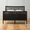 Maeve Black Cane Queen Bed -Nesto Store MaeveBlackQueenBedSHF21