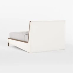 Malena White Boucle Queen Bed -Nesto Store MalenaQueenBed3QBSSF22