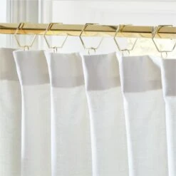 Mali White Silk Viscose Window Curtain Panel 48"x84" -Nesto Store MaliSilkWhitePanel96inAV2SHF21