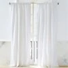 Mali White Silk Viscose Window Curtain Panel 48"x84" -Nesto Store MaliSilkWhitePanel96inSHF21