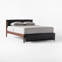 Maraba Black Leather Queen Bed -Nesto Store MarabaLeatherQueenBed3QSSS22
