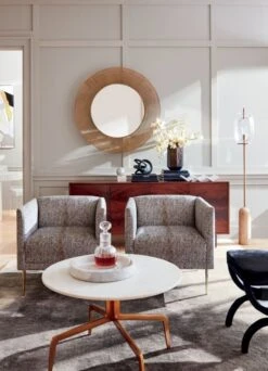 White Marble Sphere Object -Nesto Store MaraisCheetahPrintVelvetBCJN19