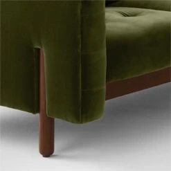 Marconi 4-Seater Tufted Green Velvet Sofa -Nesto Store Marconi3StTfdGrnVlvtSofaAV2SSF23