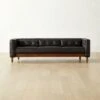 Marconi 3-Seater Tufted Black Leather Sofa -Nesto Store Marconi3StrBkLthTftdSofaSHF22