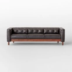Marconi 3-Seater Tufted Black Leather Sofa 14 Marconi 3-Seater Tufted Black Leather Sofa -Nesto Store Marconi3StrBkLthTftdSofaSOSSF22