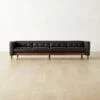 Marconi 4-Seater Tufted Black Leather Sofa -Nesto Store Marconi4StrBkLthTftdSofaSHF22