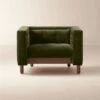 Marconi Tufted Green Velvet Accent Chair -Nesto Store MarconiTfdGrnVlvtActChrSHF23