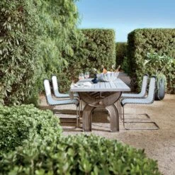 Enzo Natural Sunbrella Outdoor Armless Sling Chair -Nesto Store MareWhitewashedDiningTableM21