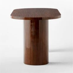 Marisa High-Gloss Walnut Wood Desk 70'' -Nesto Store MarisaHiGlossDeskLrgSDSSS23