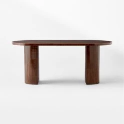 Marisa High-Gloss Walnut Wood Desk 70'' -Nesto Store MarisaHiGlossDeskLrgSOSSS23