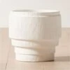 Marram Ribbed White Indoor Planter Small -Nesto Store MarramWhitePlanterLrgAV2SHF23