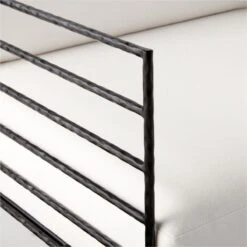 Marteau Black Iron Outdoor Lounge Chair With White Sunbrella® Cushions -Nesto Store MarteauLoungeChairAVSSS23