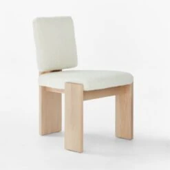 Mats Three-Legged White Boucle Dining Chair 10 Mats Three-Legged White Boucle Dining Chair -Nesto Store MatsWhiteBoucleChair3QSSF22