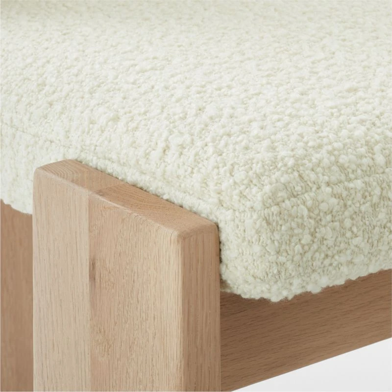 Mats Three-Legged White Boucle Dining Chair 8 Mats Three-Legged White Boucle Dining Chair - Image 6