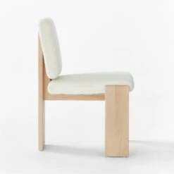 Mats Three-Legged White Boucle Dining Chair 11 Mats Three-Legged White Boucle Dining Chair -Nesto Store MatsWhiteBoucleChairSDSSF22