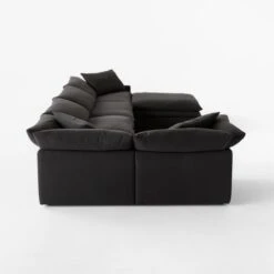 Mattea 6-Piece Charcoal Black Performance Linen Sectional Sofa With Right Arm 11 Mattea 6-Piece Charcoal Black Performance Linen Sectional Sofa With Right Arm -Nesto Store Mattea6PcBlkRASectSDSSS23