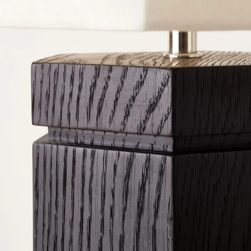 Maya Black Ebonized Oak Wood Floor Lamp 5 Maya Black Ebonized Oak Wood Floor Lamp - Image 3