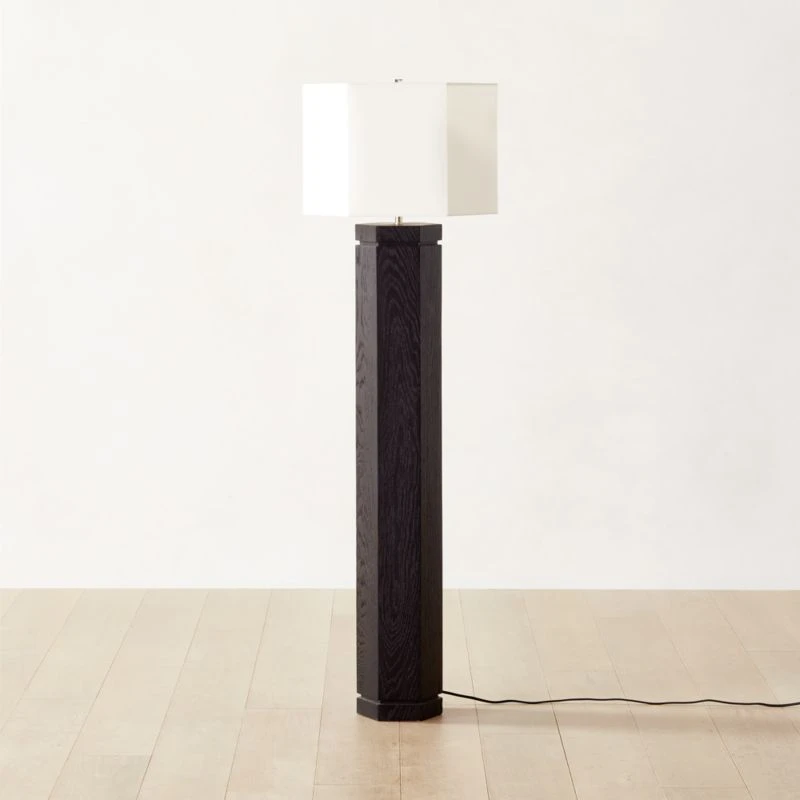 Maya Black Ebonized Oak Wood Floor Lamp 3 Maya Black Ebonized Oak Wood Floor Lamp