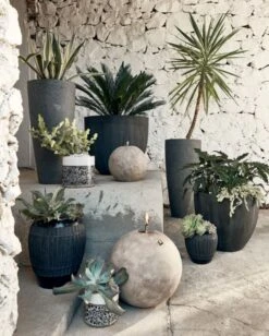 Castino Charcoal Outdoor Planter Medium -Nesto Store MayonPlanterYaraPlanterMR20