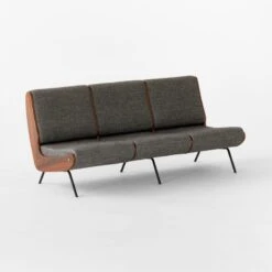 Meda Grey Wool Armless Sofa 10 Meda Grey Wool Armless Sofa -Nesto Store MedaGreyWoolSofa3QSSF22