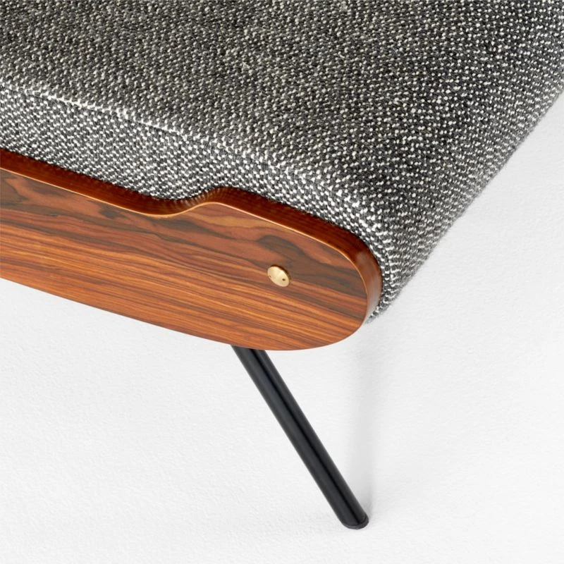 Meda Grey Wool Armless Sofa 8 Meda Grey Wool Armless Sofa - Image 6