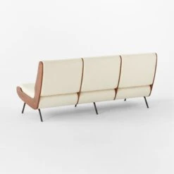 Meda Ivory Wool Armless Sofa -Nesto Store MedaIvoryWoolSofa3QBSSF22