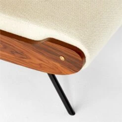 Meda Ivory Wool Armless Sofa -Nesto Store MedaIvoryWoolSofaAVSSF22