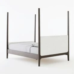 Melrose 4-Poster Charcoal Grey Canopy Queen Bed -Nesto Store MelroseCanopyQBed3QBSSS21