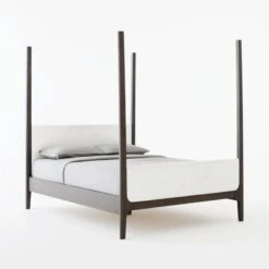 Melrose 4-Poster Charcoal Grey Canopy Queen Bed -Nesto Store MelroseCanopyQBed3QSSS21