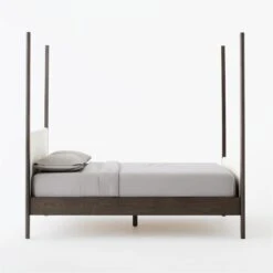 Melrose 4-Poster Charcoal Grey Canopy Queen Bed -Nesto Store MelroseCanopyQBedSDSSS21