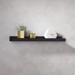 Metal Gunmetal Wall Shelf 24" -Nesto Store MetalWallShelfGunmetal24inSHF16
