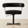 Mezza Charcoal Grey Boucle Office Chair -Nesto Store MezzaCharcBclChairSHS23