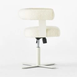 Mezza Ivory Boucle Office Chair -Nesto Store MezzaIvoryBclChairSDSSS23