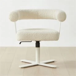 Nesto Store 3 Mezza Ivory Boucle Office Chair