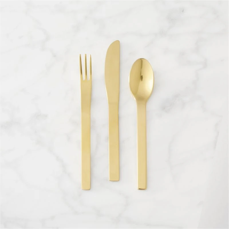 Set Of 6 Mini Gold Cocktail Spoons 4 Set Of 6 Mini Gold Cocktail Spoons - Image 2