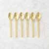 Set Of 6 Mini Gold Cocktail Spoons