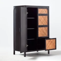 Miri Black Cane Chifferobe -Nesto Store MiriChiffrobe3QAVSSF21