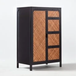 Miri Black Cane Chifferobe -Nesto Store MiriChiffrobe3QSSF21