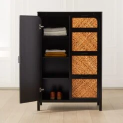 Miri Black Cane Chifferobe -Nesto Store MiriChiffrobeROF21