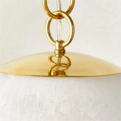 Moon Globe Pendant Light With Brass Chain 14" -Nesto Store MoonBrsPendantLight14inAVSHS23