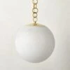 Moon Globe Pendant Light With Brass Chain 14" -Nesto Store MoonBrsPendantLight14inSHS23